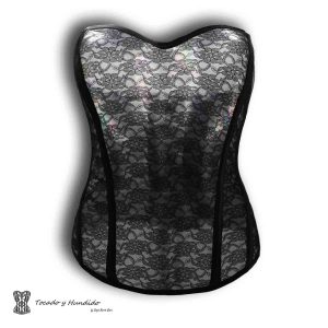 Corset transparente de encaje negro: tienda de corsets en madrid